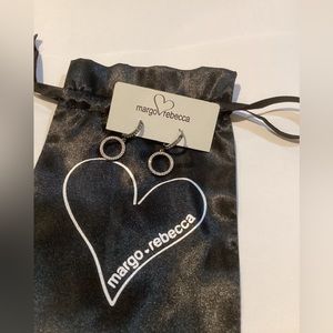 NWT- GORGEOUS CZ Margo Rebecca drop earrings with satin gift bag